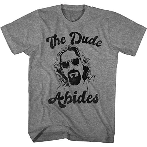 Image of American Classics Big Lebowski The Dude Abides T-Shirt Large Grey