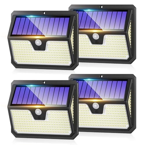 Image of Seklin Outdoor Solar Lights, 238 LED Solar Security Lights and 3 Modes Motion Sensor 270° Wide Angle Solar Powered Lights IP65 Waterproof Solar Wall Light for Front Door Yard Garage Garden