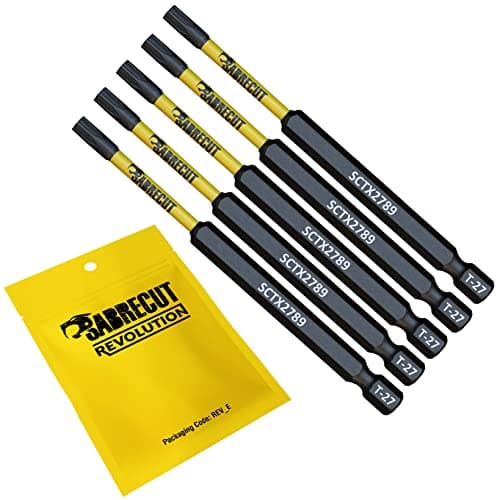 Image of 5 x SabreCut SCTX2789_5 89mm T27 TX27 Magnetic Impact Screwdriver Driver Bits Set Torx Heavy Duty