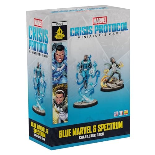 Image of Asmodee | Marvel Crisis Protocol - Blue Marvel & Spectrum | Miniatures Tabletop Game | Ages 14+ | 2 Players | 90+ Minutes Playing Time