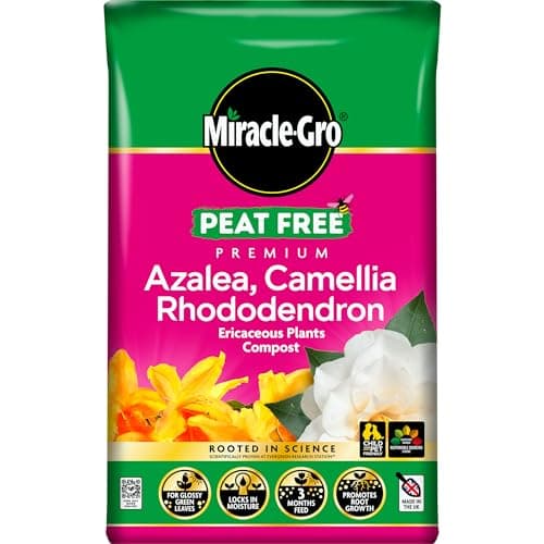 Image of Miracle-Gro 119994 PEAT FREE Premium Azalea, Camellia, Rhododendron, Special Plants Compost, 40 Litres, Brown