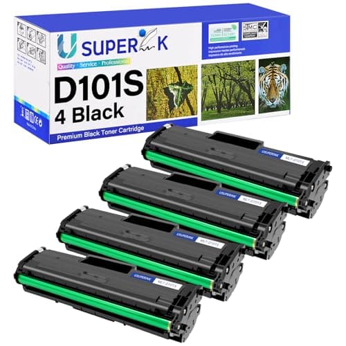 Image of USUPERINK 4 Pack Compatible Black Toner Cartridge Replacement for Samsung MLT-D101S MLTD101S D101S 101S Work with ML-2166W ML-2160 ML-2165 SCX-3405W ML-2165W SCX-3405FW SCX-3400 Printer