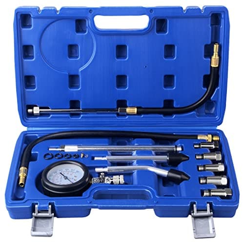 Image of DAYUAN 11PCS Engine Cylinder Compression Tester Kit, Petrol Fuel Pressure Gauge Diagnostic Tool, Compression Tester Set for Motorcycle Engine Automotive Car