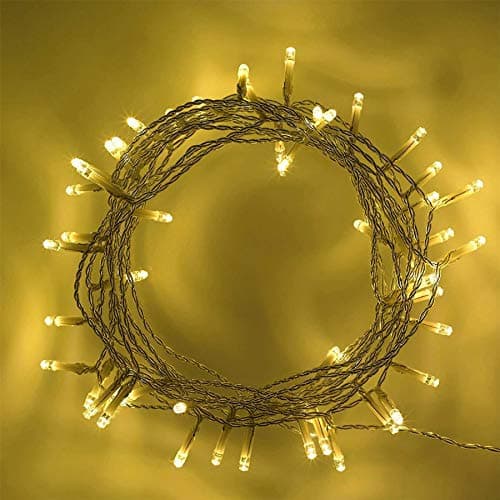 Image of SHATCHI 20 Warm White LED Lights Clear Cable Battery Operated Fairy String Christmas Tree Wedding Party Birthday Garden Party Window Decorations