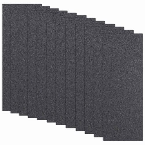 Image of Epehio 12Pcs Sandpaper 1200 Grits, Wet And Dry Sandpaper For Cars Metal Plastic Wood Walls, 9x3.6 Inch Very Fine Grits Sandpaper Sheets for Automotive Polishing & DIY Projects