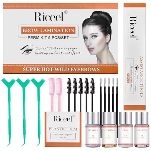 Image of Eyebrow Lamination Kit,Professional Brow Lift Kit Premium Eyebrow Lift Kit Trendy Fuller Brow Look Semi-Permanent Tinting Make Brow Lifted Suitable Result Lasts 6 Weeks For Home Salon Makeup Use