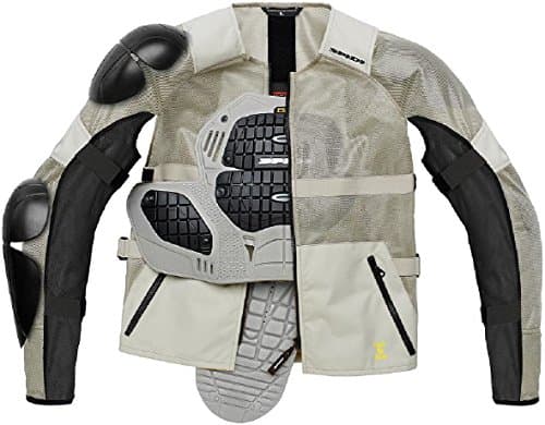 Image of Spidi Motorcycle Airtech Armor Textile Jacket, Black/Ice, XXL