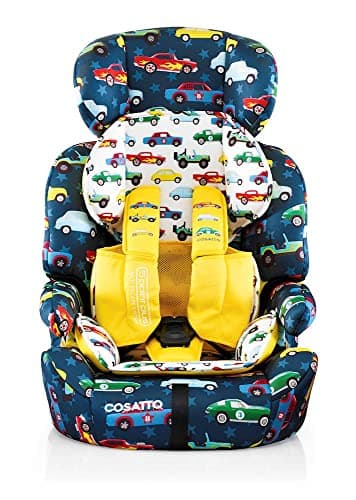 Image of Cosatto Zoomi Toddler Car Seat & Booster Seat | 9 Months-12 Years | 5 Point Anti-Escape Harness, Adjustable Headrest, Removable Washable Covers - Forward Facing for Group 123 (Rev Up)