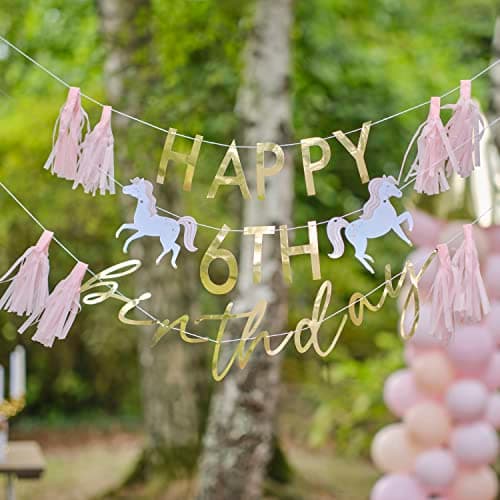 Image of Ginger Ray Eco-Friendly Customisable Princess Happy Birthday Party Bunting Decoration