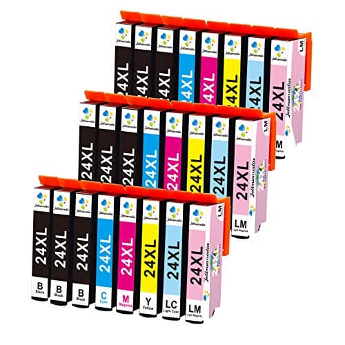 Image of Jettruemedia 24-Pack 24XL Ink Cartridges Multipack Compatible with Epson 24XL for Epson Expression Photo XP-750 XP-760 XP-850 XP-860 XP-950 XP-960 XP-55 (B/C/M/Y/LC/LM)