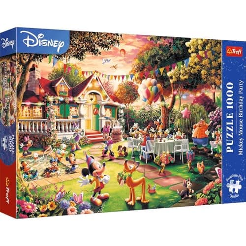 Image of Trefl Premium Plus Quality Mickey Mouse Birthday Party Puzzle - 1000 Pieces, Puzzle Series Favourite Characters, for Adults and Children from 14 Years