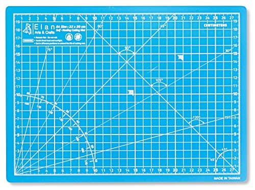 Image of Elan A4 Cutting Mat Blue, 5-Ply Hobby Board for Crafts 30X22 CM, Self Healing Cutting Mat A4, Recycled PVC Craft Board for Sewing & Quilting