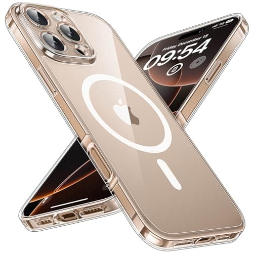 Image of TOCOL Magnetic for iPhone 16 Pro Max Case 6.9-Inch, Fit for MagSafe, Upgraded [Full Camera Protection] [Never Yellowing] [14FT Military Grade Drop Tested] Military Shockproof Slim Cover (Clear)