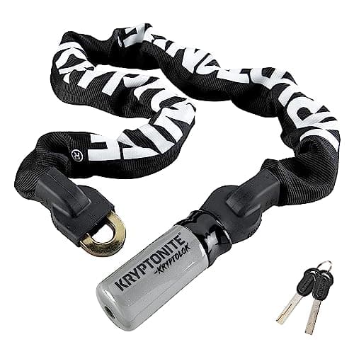 Image of Kryptonite Kryptolok 9.5mm Bike Chain Lock, 1.8FT/3FT Long Heavy Duty Anti-Theft Sold Secure Gold Bicycle Chain Lock with Keys for Bike, Motorcycle, Scooter, Bicycle, Door, Gate, Fence