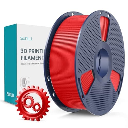 Image of SUNLU PLA+ Filament 1.75mm, Enhanced Durability and High Strength, PLA Plus 3D Printer Filament for 3D FDM Printers, 1kg Spool, pla+ Red