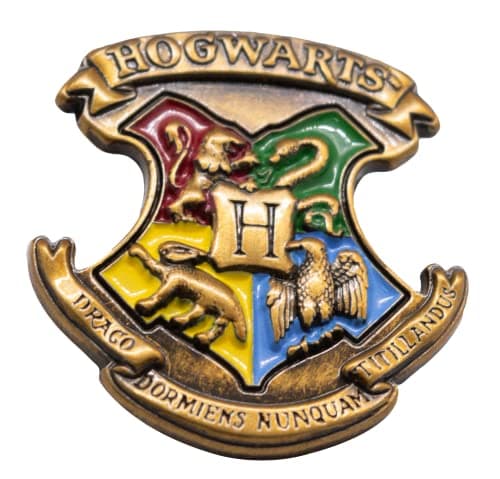 Image of Licensed Harry Potter Enamel metal Hogwarts pin badge 3.4cm by 2.3cm