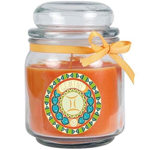 Image of HS Candle Gemini Zodiac Scented Candle in Sweet Jar (Gemini) - Many Designs to Choose From - 700 g - Burning Time up to 70 Hours