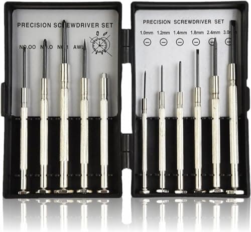 Image of 11 Pcs Precision Mini Screwdriver Set, Glasses Repair Small Screwdriver, Precision Repair Tool Kit with 11 Different Size Flathead and Philips Screwdrivers, Ideal for Glasses, Watch, Jewelers
