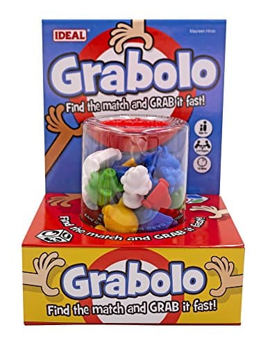 Image of Ideal Grabolo: Find the match and grab it fast reaction game Quick play family game For 3-6 Players Ages 4+, Multicolor