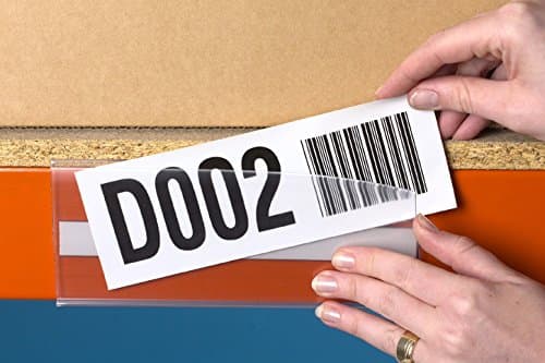 Image of Self-Adhesive EPOS Ticket Holders – 38mm x 100mm Data Strips (Pack of 100) – Shelf Edge Label Holders for Retail Pricing, Barcodes & Merchandising