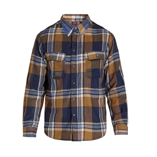 Image of Vasego Men’s Flannel Shirt, Long Sleeve Regular Fit Cotton Lumberjack with Button-Down Pockets – Classic, Soft, and Comfortable Plaid Shirt for Everyday Wear