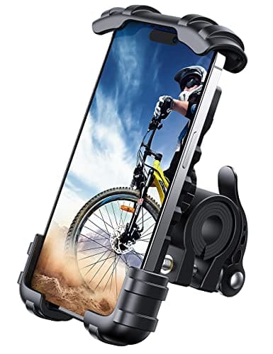 Image of Lamicall Bike Phone Holder - Adjustable Motorbike Phone Holder, Motorcycle Phone Mount for iPhone 17 16 15 14 13 12 Pro Max Air Mini, 11 Pro Max Xs 8 X 8P 7 6S, Samsung S23, Huawei, 4.7-6.8 Devices