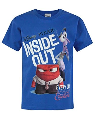 Image of Inside Out T-Shirt Boys Anger & Fear Blue Short Sleeve Tops for Kids 3-4 Years