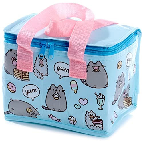 Image of Puckator Woven Cool and Lunch Bag with Pusheen Design - Insulated Lunch Bag for Women Men Children - Lunch Box Bag for Work & School - Beach and Picnic Accessories - Childrens Lunch Box - Cool Bags