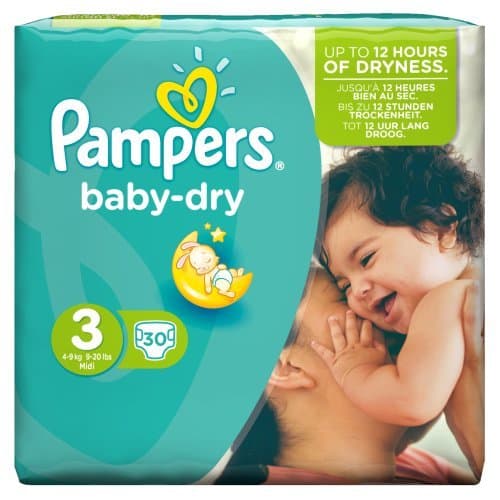 Image of Pampers Baby-Dry Size 3 Midi, 30 Nappies
