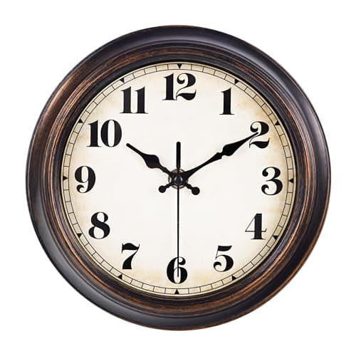 Image of jomparis Vintage Wall Clock,20 cm Retro Silent Country Style Decorative Wall Clock for Kitchen,Bedroom,Home Decor