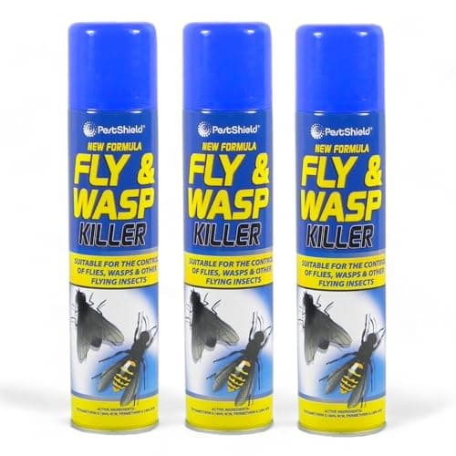 Image of 3 x Pest Shield Fly & Wasp Flying Insect Killer Spray 300ml