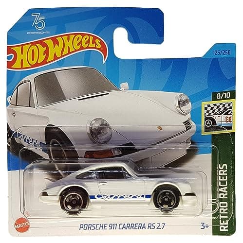 Image of Hot Wheels - Porsche 911 Carrera RS 2.7 - Retro Racers 8/10 - HKG42 - Short Card - White - Mattel 2023
