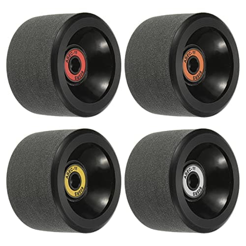 Image of PATIKIL 65mm 78A Longboard Wheels with ABEC-11 Bearings, 4 Pack Soft Cruiser Wheels Street Wheels for Skateboards Skateboard Wheel PU Frosted, Black