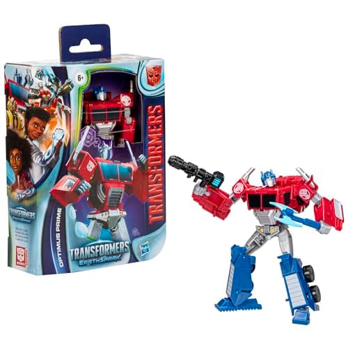 Image of Transformers Toys EarthSpark Deluxe Class Optimus Prime, 12.5-cm Action Figure, Robot Toys for Children Aged 6 and Up