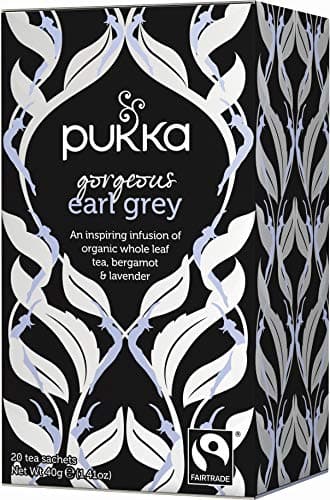 Image of Pukka Herbs | Gorgeous Earl Grey | Organic Black Tea Infused With Dunsadle & Lavender | One Cup | 4 Packs | 80 Plant Based Biodegradable Tea Bags