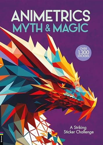 Image of Animetrics Myth and Magic: A Striking Sticker Challenge (Sticker by Number Geometric Puzzles)