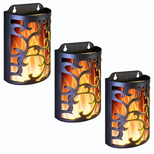 Image of yucanucax Decorative Lanterns with Timer, Candle Light Flameless Candles Indoor/Outdoor Wall Sconces,Flickering Flames Wall Light for Hallway, Bathroom,Use 3AA Battery(NOT Included),3 Pack………