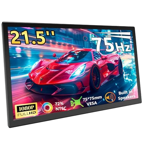 Image of Showscren 21.5 Inch FHD 1080P 75Hz Monitor, USB-C HDMI External Second Screen, VESA Mountable Plug and Play Display for Laptop Desktop PC Home Office