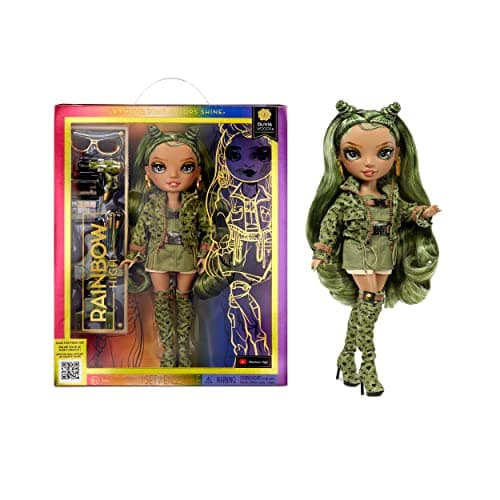 Image of Rainbow High Fashion Doll – OLIVIA WOODS - Camo Green Doll – Fashionable Outfit & 10+ Colourful Play Accessories - For Collectors and Kids Ages 4-12 Years