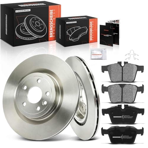 Image of Frankberg Brake Kit incl. 2x Brake Disc + 4x Brake Pad Rear Compatible with Discovery Sport L550 1.5L-2.2L 2014-2025 Replace# 31471265, 31471266
