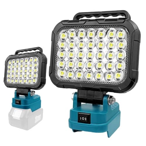 Image of LED Work Light for Makita 18V Battery, 35LED Portable Cordless LED Floodlight with Dual USB Charging Port for Garage, Workshop, Emergency, Camping (No Battery)