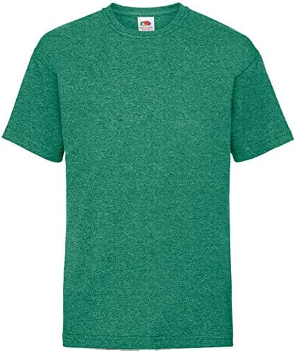 Image of Fruit of the Loom Childrens/Kids Unisex Valueweight Short Sleeve T-Shirt (7-8) (Retro Heather Green)
