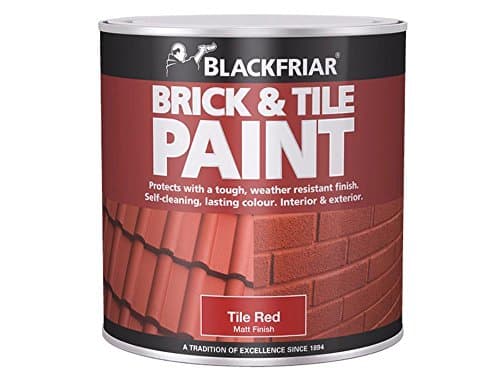 Image of Blackfriar BKFBTMR250 Brick and Tile Paint 250 ml, Matt Red
