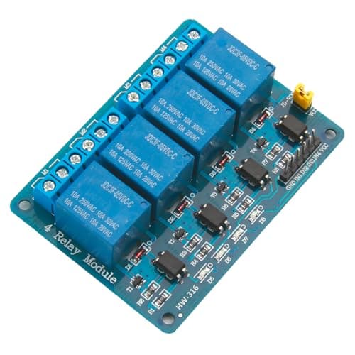 Image of Relay Module 4 Channel Dc 5v Relay Shield Module Control Board with Optocoupler for Raspberry Pi Arduino UNO R3 MEGA Project 1280 DSP ARM PIC AVR STM32 TTL Logic High or Low Level Trigger Expansion