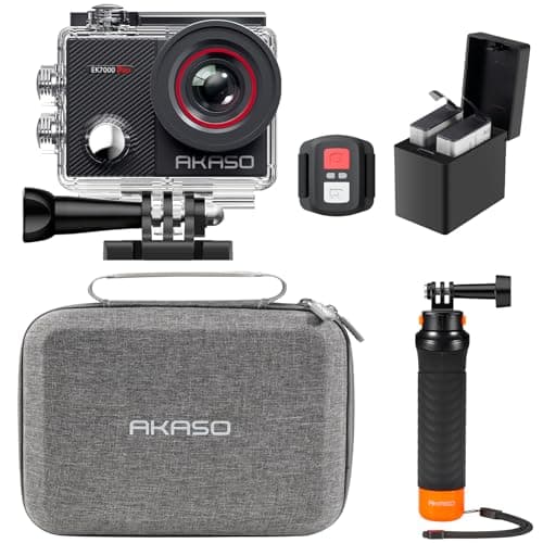 Image of AKASO Action Cam 4K30FPS 20MP with Floating Handle and Bag WiFi 40M Underwater Camera Waterproof Ultra HD Touchscreen Adjustable Wide Angle Ice Action Cam with 2.4G Remote Control