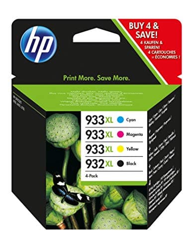 Image of HP 932XL Black and No 933XL Original Ink Pack 4 Units Officejet 6100/6600/ 6700