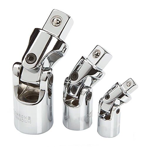 Image of Gasea 3pcs 1/4" 3/8" 1/2" Drive Impact Universal Joint Socket Wrench Adapter Set Swivel Drive Adapter Reducer Tool