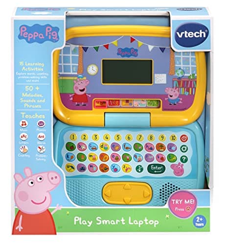 Image of VTech Peppa Pig: Play Smart Laptop | Interactive Learning Laptop for Kids with Letters & Numbers | Suitable for Boys & Girls 2, 3, 4, 5 and 6 Years, English Version