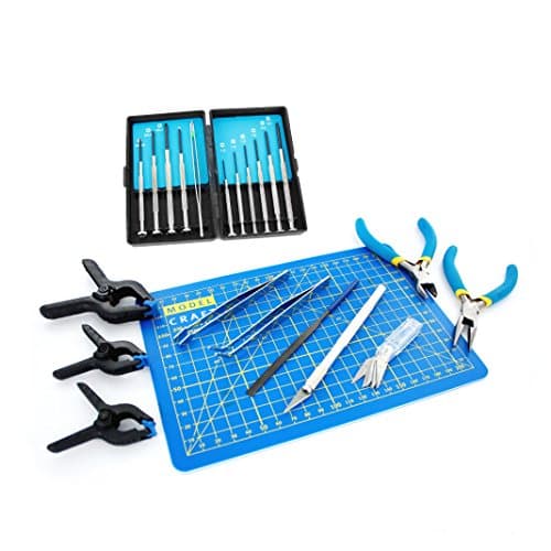 Image of Modelcraft 11-Piece Precision Swivel Top Screwdriver and 15-Piece Tool Set