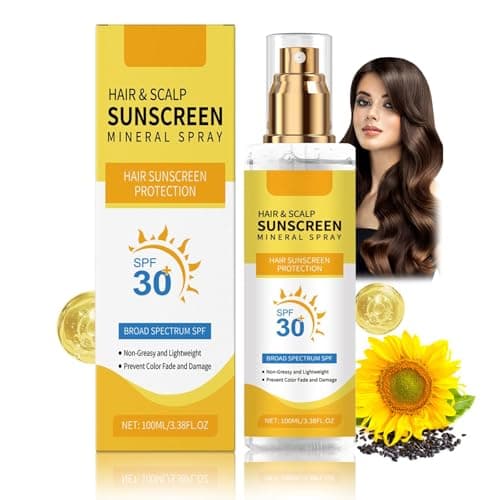 Image of Hair & Scalp Sunscreen Mineral Spray, Hair & Scalp Sun Protection Spray SPF30, UV Hair Sunscreen Mist Non-greasy, 100ml (1)
